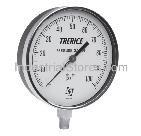 Trerice 600CB4502LA050 4.5 30 /100 psi Gauge 1/4 Lower Mount