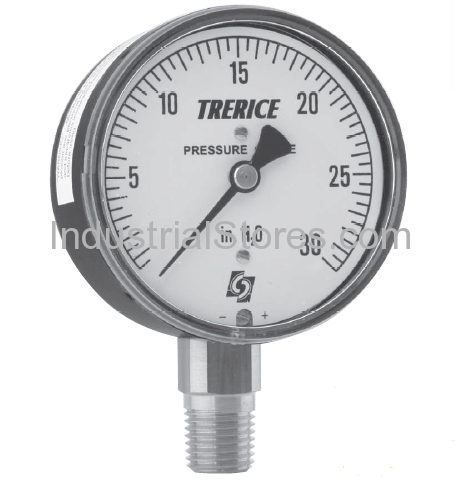Trerice 760B2502Light 685 2.5 Gauge 0/5 psi 1/4 Lo